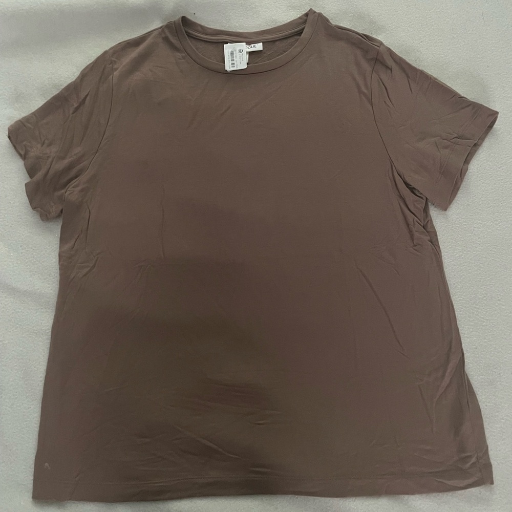Brand new with tags Prologue brown short sleeve shirt size large